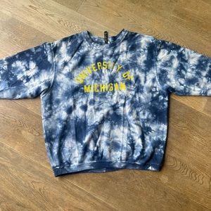 Tie Dye University of Michigan Crew neck